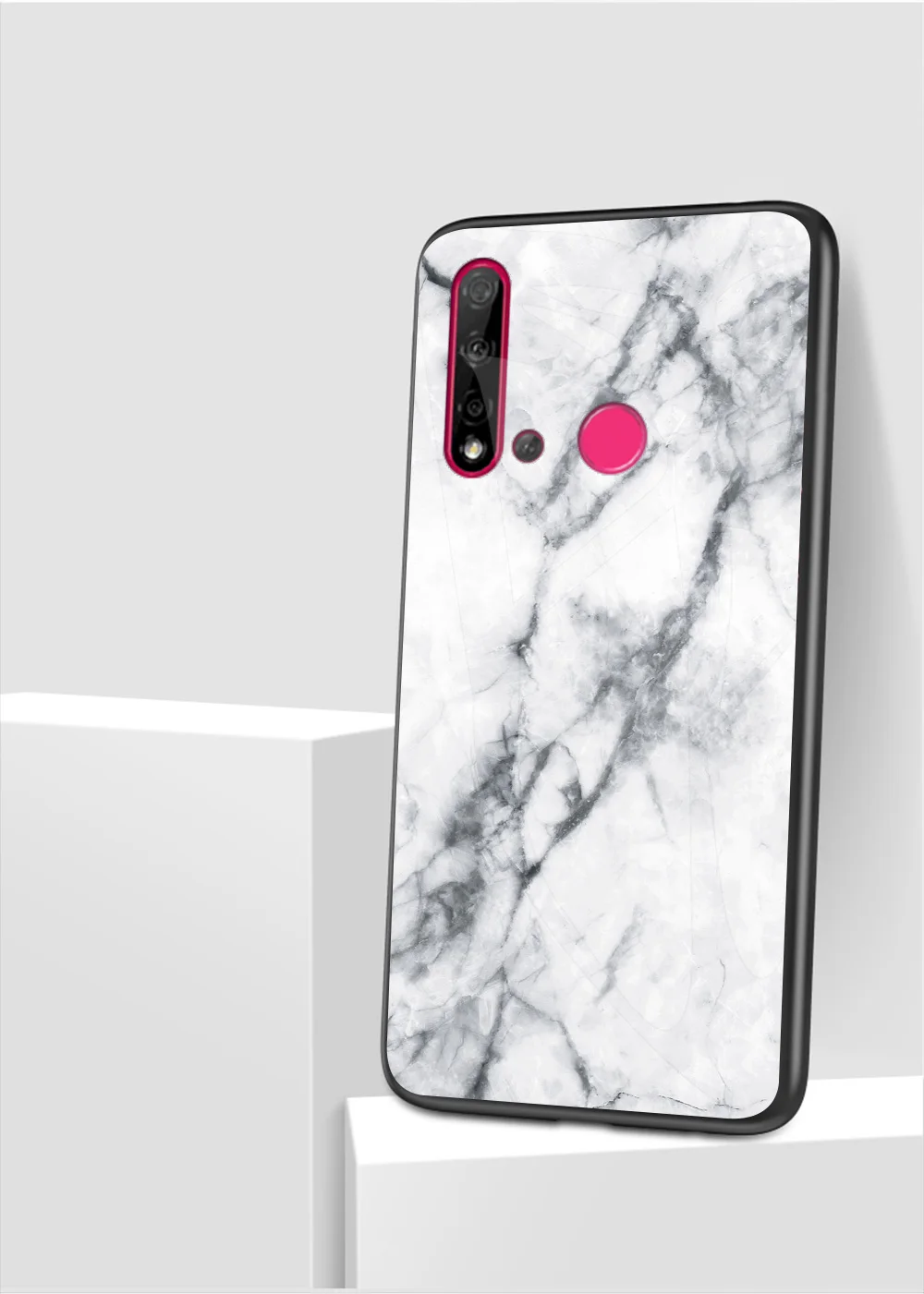 Модный чехол из закаленного стекла для huawei P20 Lite, мягкий силиконовый защитный чехол для телефона P20 Lite