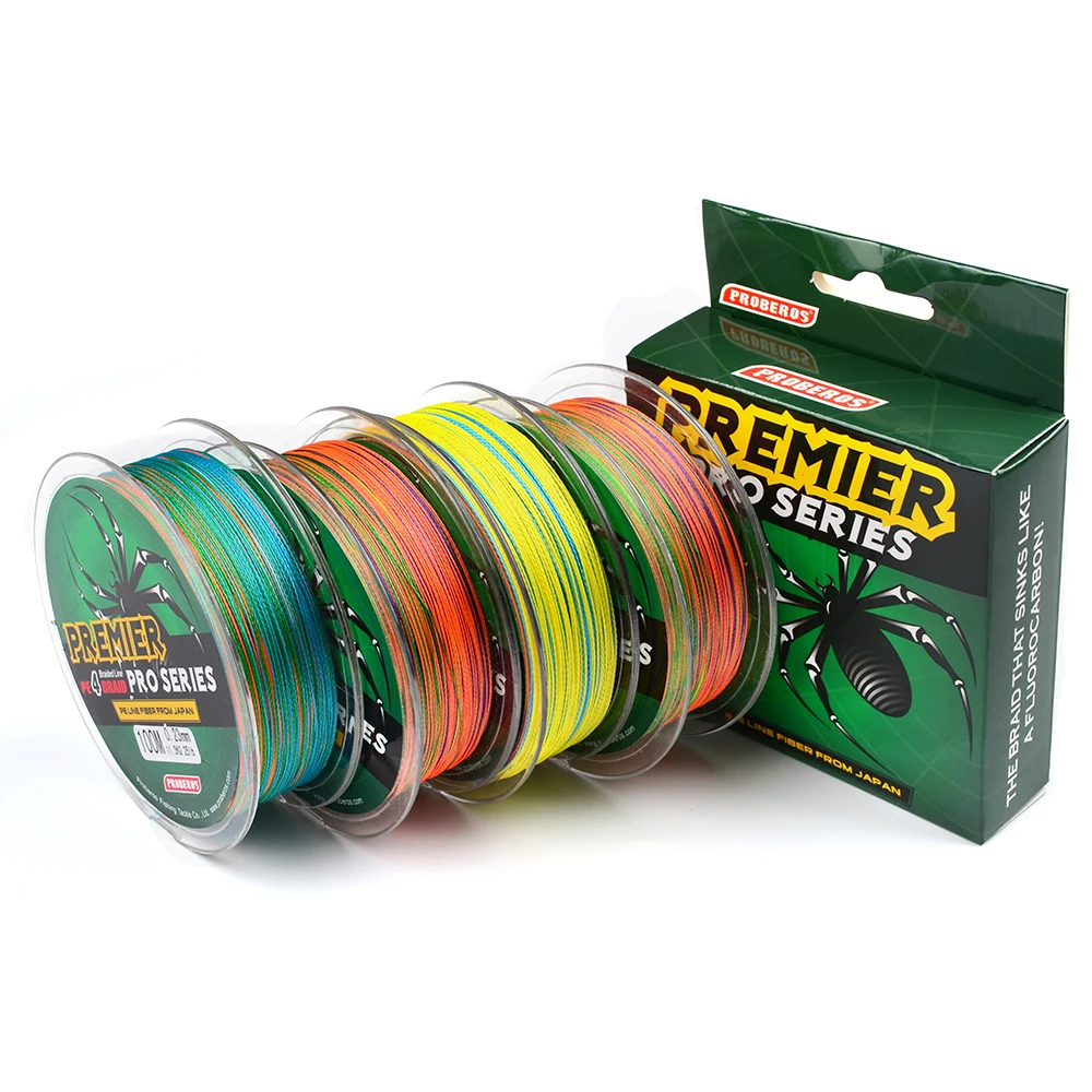 

Ocean Rock Fishing 4 Stands 4 Weaves 6LB-100LB Japan Braided Wires Spectra 100M Pe Braided Fishing Line Green Super Pe Line B4