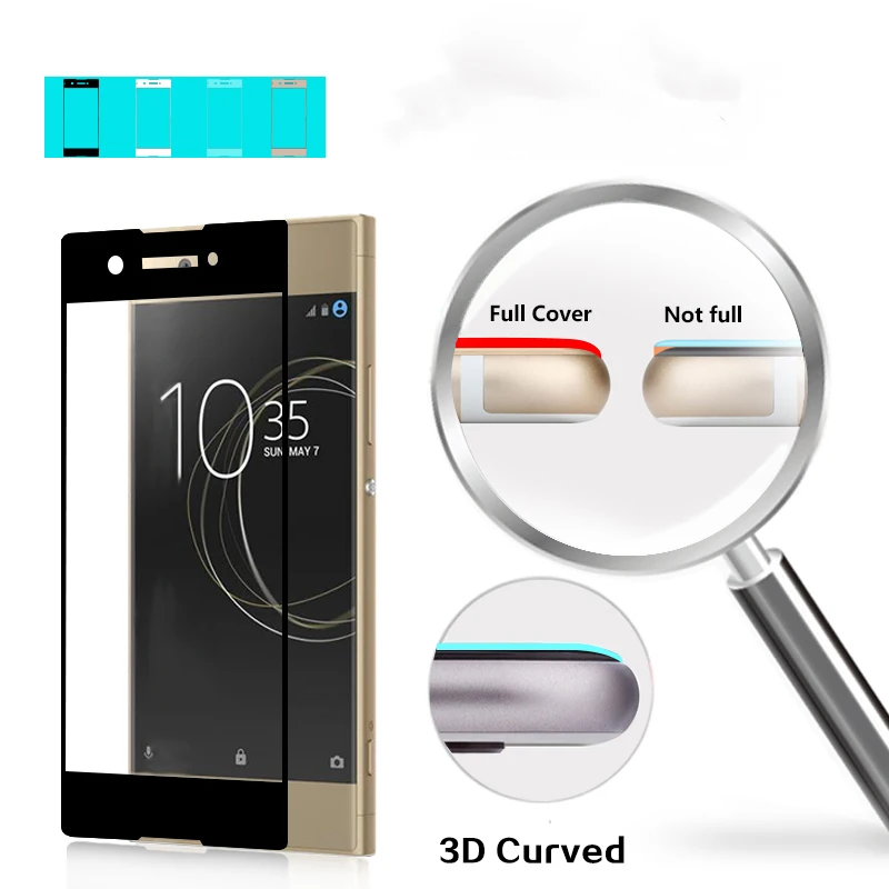 2.5D для Sony Xperia XA1 стеклянная пленка XA XA2 полное покрытие краев защита экрана