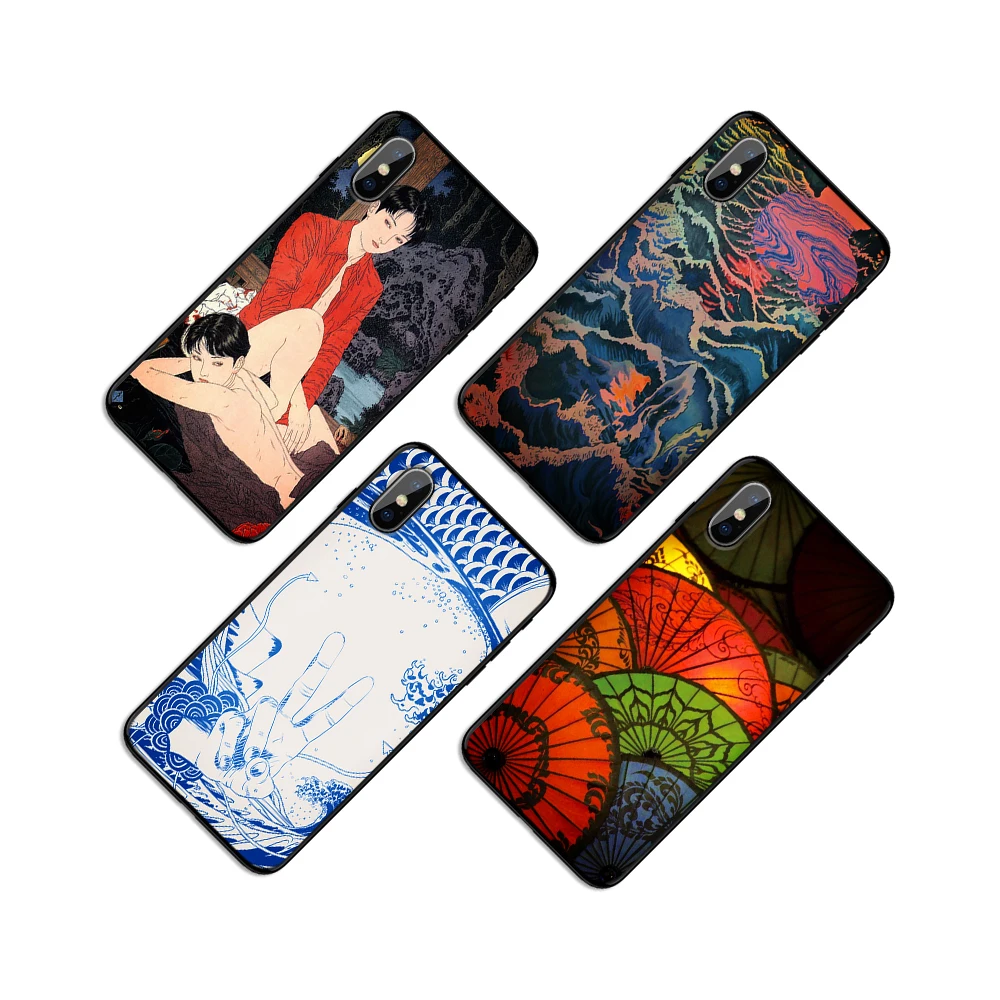 Японский стиль кран к морю мягкая термополиуретановая крышка-чехол для Apple iPhone 6 6S