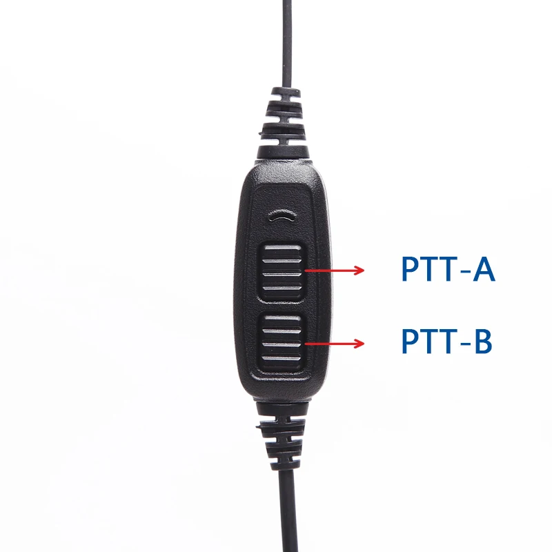 10 шт. Оригинальный Baofeng 2 Pin двойной радиотелефон с гарнитурой PTT Динамик для BaoFeng UV