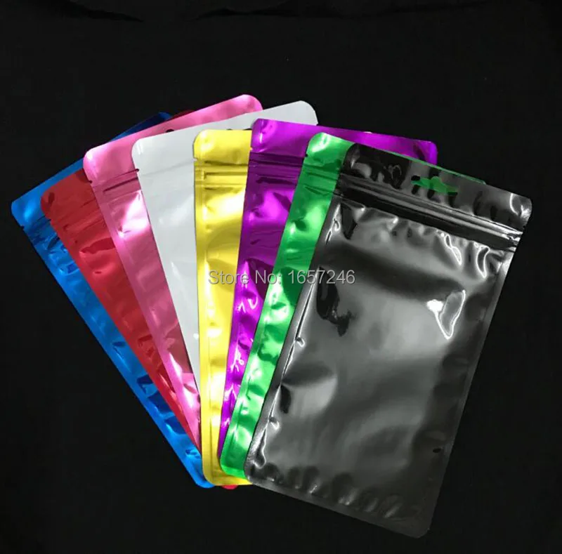 

12x22cm Clear/White Black Gold Zipper Bag With Hang Hole Zipper Lock Pouch For Phone Case Cover Earphone Accessories Display