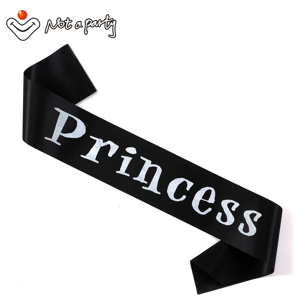Blackretroprincess Ретро черная лента принцесса Пояс день рождения ленточки для девочек женщин мужчин взрослых праздновать возраст 18 21 30 40 50 вечерние принадлежности для девочек - Цвет: Blackretroprincess