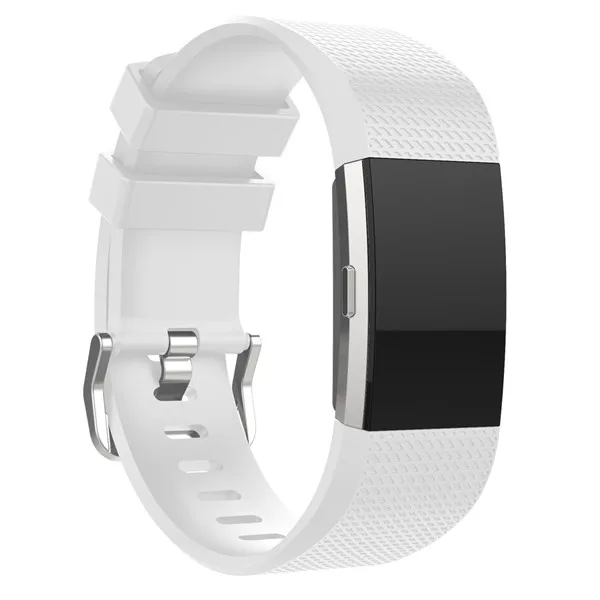 Белый Силиконовый ремешок для часов для fitbit charge2 band умный Браслет для фитнеса часы сменный ремешок для спортивных часов полосы для fitbit Charge 2 - Цвет: Белый