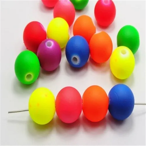 Разноцветные флуоресцентные неоновые Матовые акриловые шарики 12 мм 50 шт.