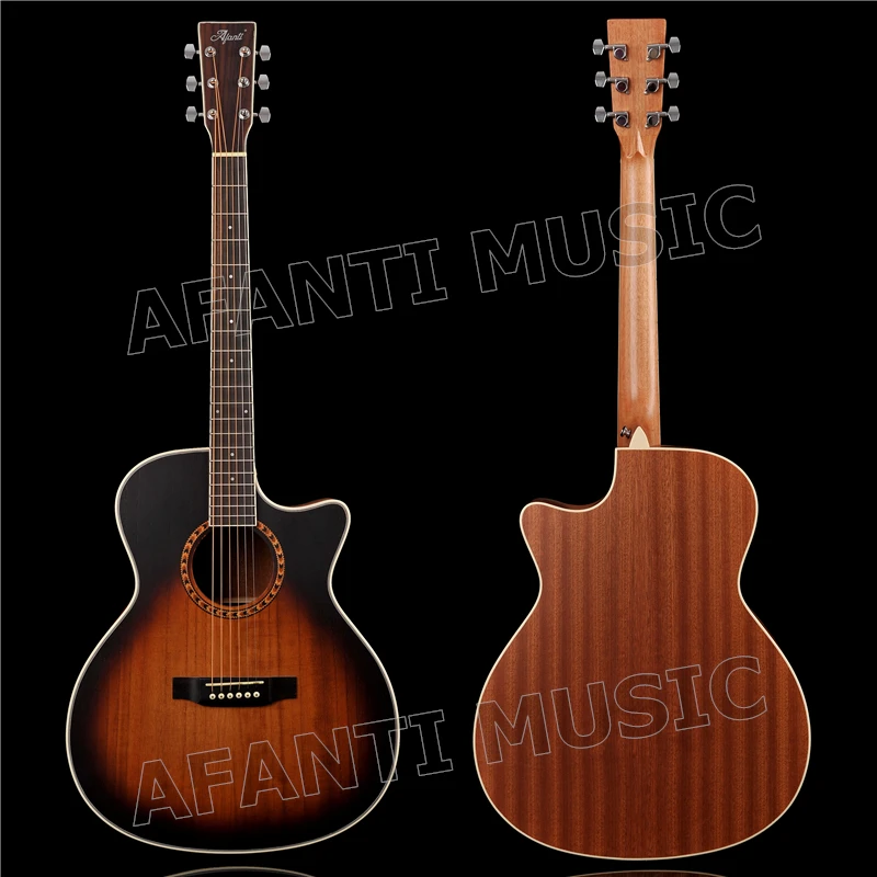 41 дюймов Акустическая/Solid Paulownia Топ/Сапеле сзади и по бокам/AFANTI акустической