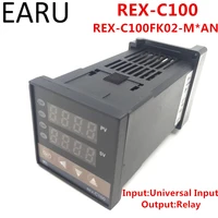 1pc rex c100 rex c100fk02 man digital pid temperature control controller relay output universal k pt100 j type input ac110 240v