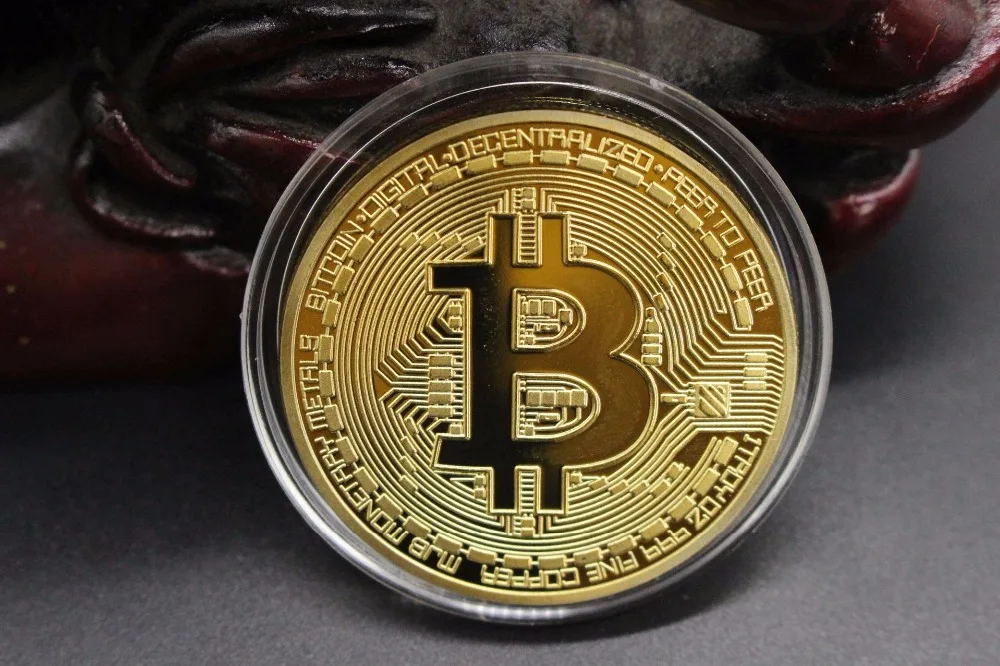 Позолоченная монета Биткоин Коллекционная искусство Коллекционирование