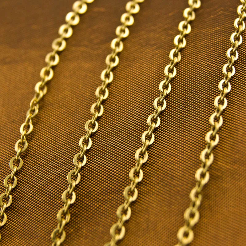 Simsimi stainless steel Rolo chain Sell in meter 1.1/1.5/2mm thin fashion necklace cable style woman DIY | Украшения и аксессуары