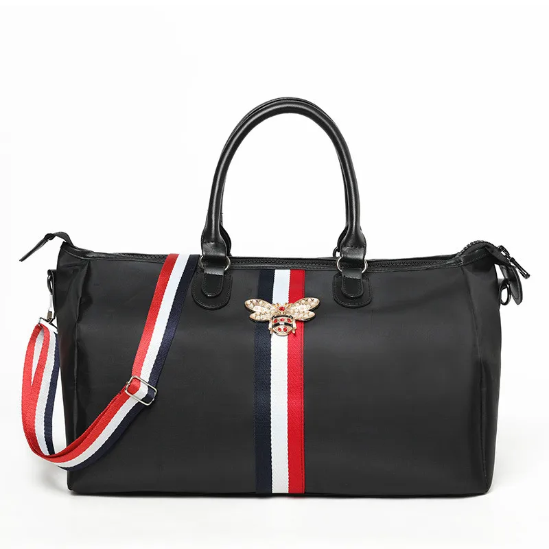 

Fashion Bee Decorative Short Distance Travel Bag Ladies Hand Bag Nylon Waterproof Large Capacity Men Fitness Shoulder Bag LGX64