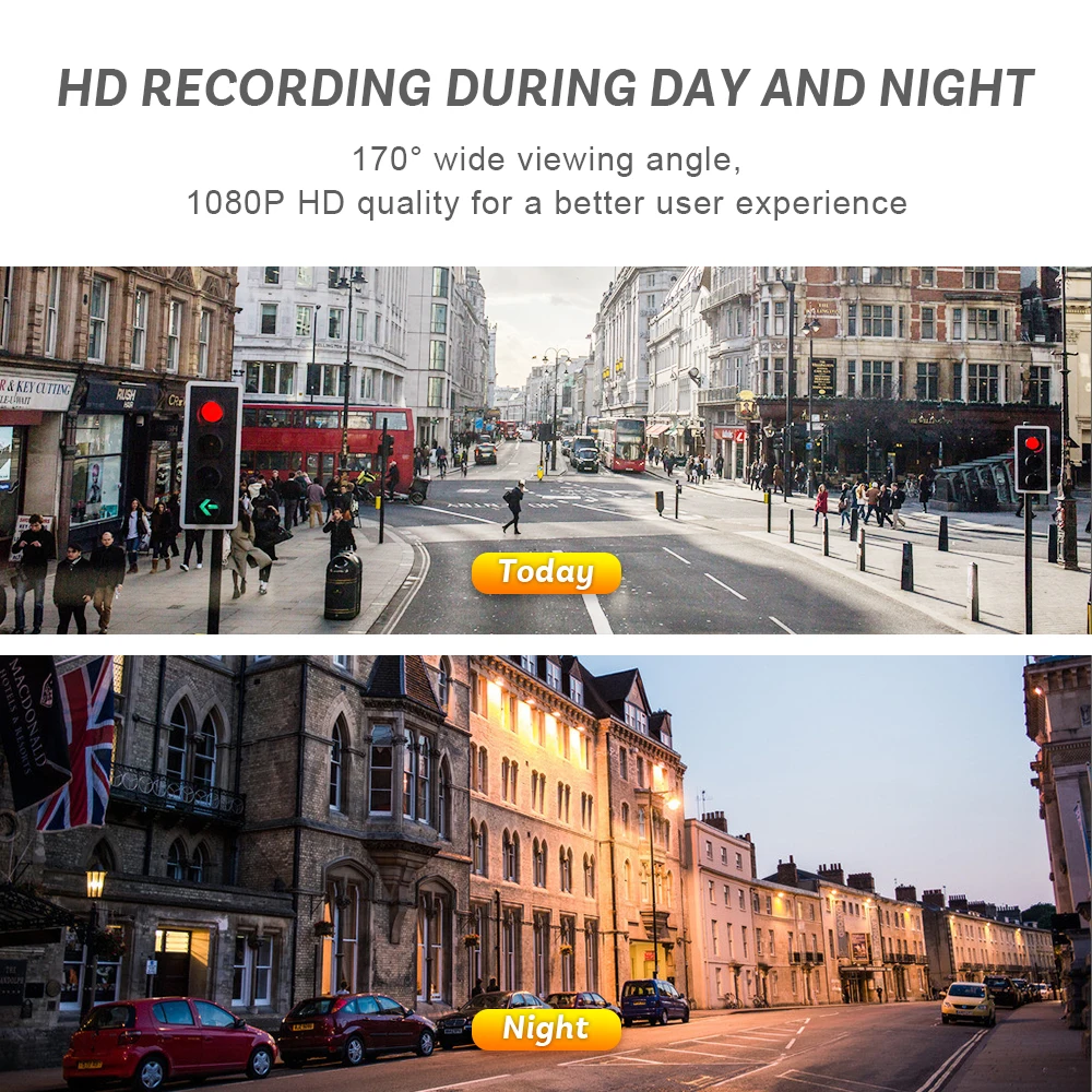Автомобильный видеорегистратор Камера FHD 1080P 4 &quotips экран с задней камерой
