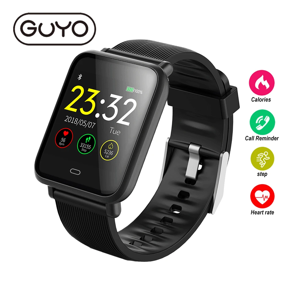 SmartWatch Men Heart Rate Monitor Waterproof Smart Bracelet Phone calls SMS reminder for Android IOS Smartphone Mens Women | Электроника