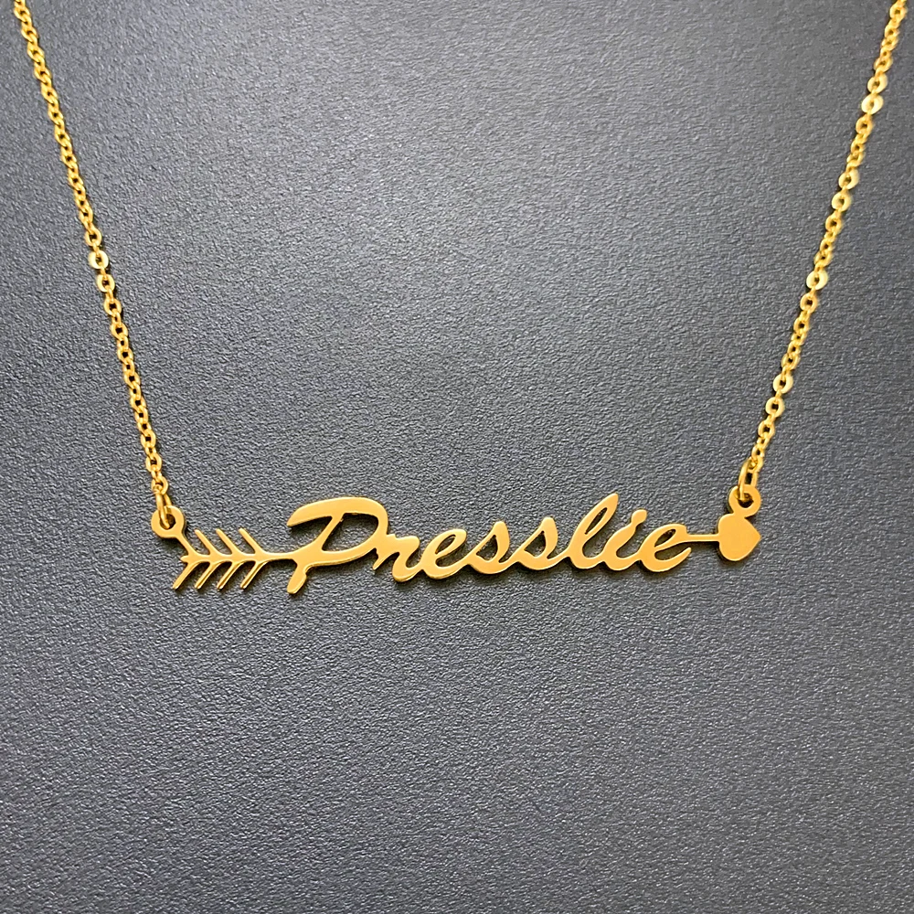 Ожерелье с именем стрелы на заказ 3 цвета ожерелья для женщин ювелирные изделия