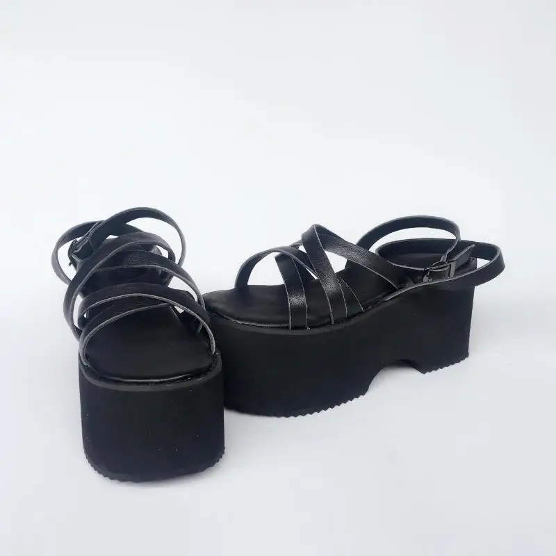 

Princess sweet lolita shoes Sandals sponge cake thick bottom shoes women's shoes silver plain simple fashionable women an6823