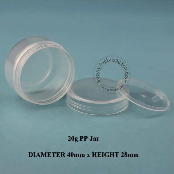 100 шт./лот оптовая продажа 20 г PP крем банка контейнер для женской косметики