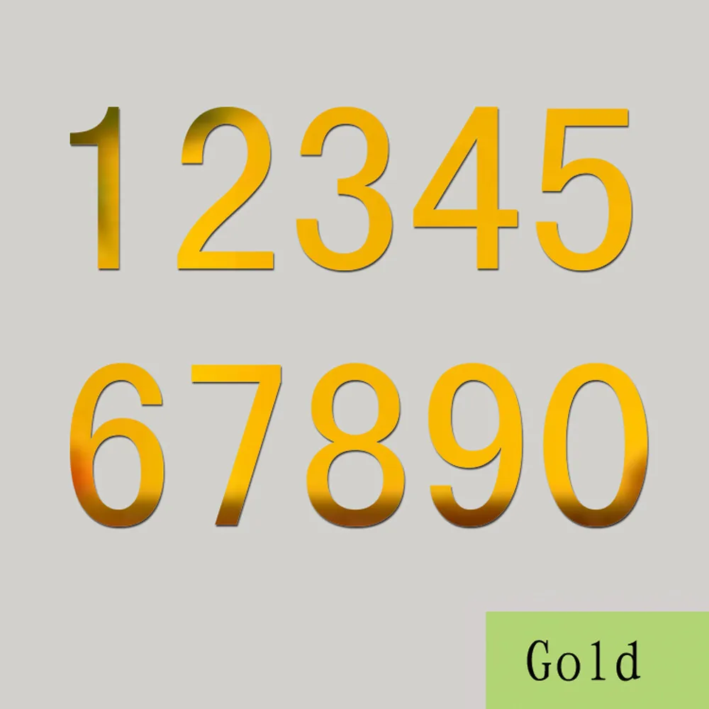 Наклейки 3d зеркальные настенные стикеры номер DIY художественная роспись