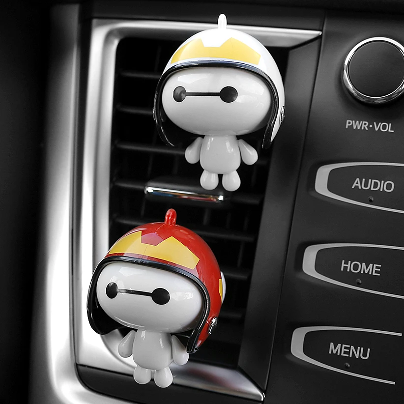 2 шт./лот, автомобильный стиль, милый шлем Baymax, духи, зажим, автомобильный освежитель воздуха, авто украшение, аромат, украшения, подарки