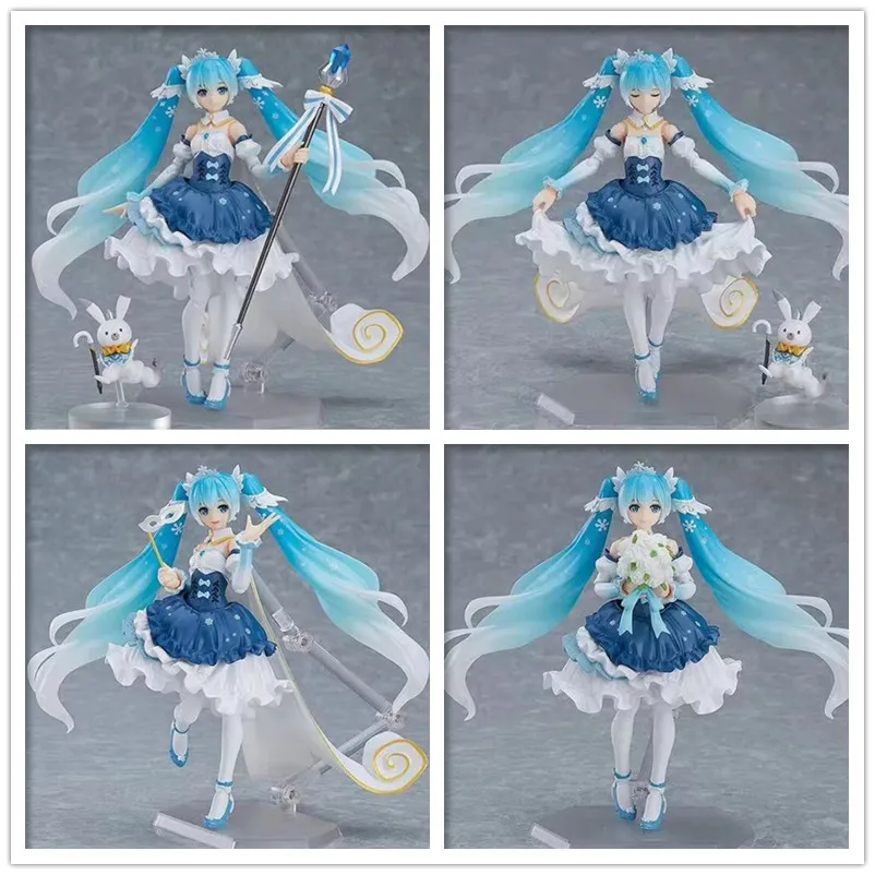 Miku экс 054 10 й юбилей Снежный Хацунэ подвижное лицо ПВХ Фигурки Коллекционная
