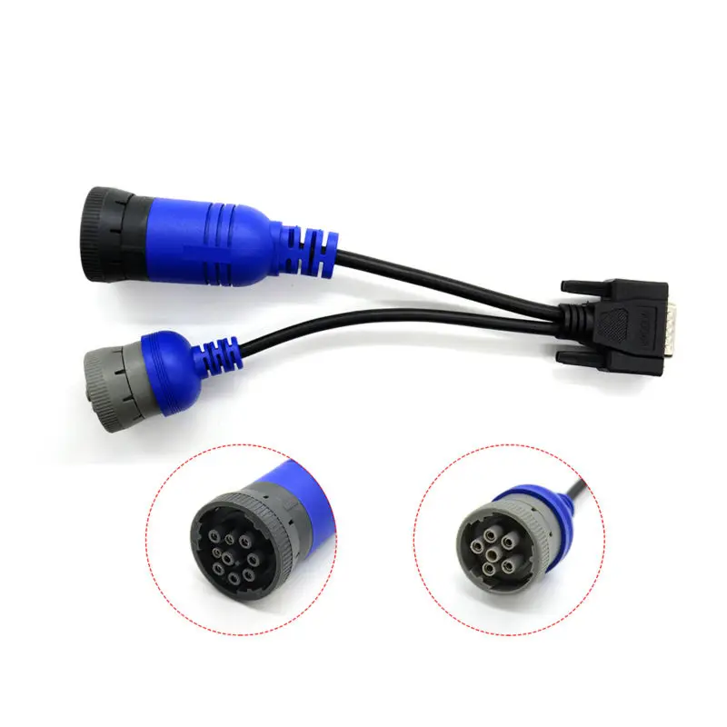 Авто сверхмощный грузовик диагностический инструмент сканер инструмент USB ссылка Диагностика дизельного грузовика 9 шт. адаптер Соединительный кабель