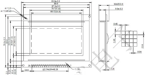 20PIN LCD12864 Графический модуль KS0108B контроллер синий/желтый/зеленый/белый подсветка параллельный интерфейс