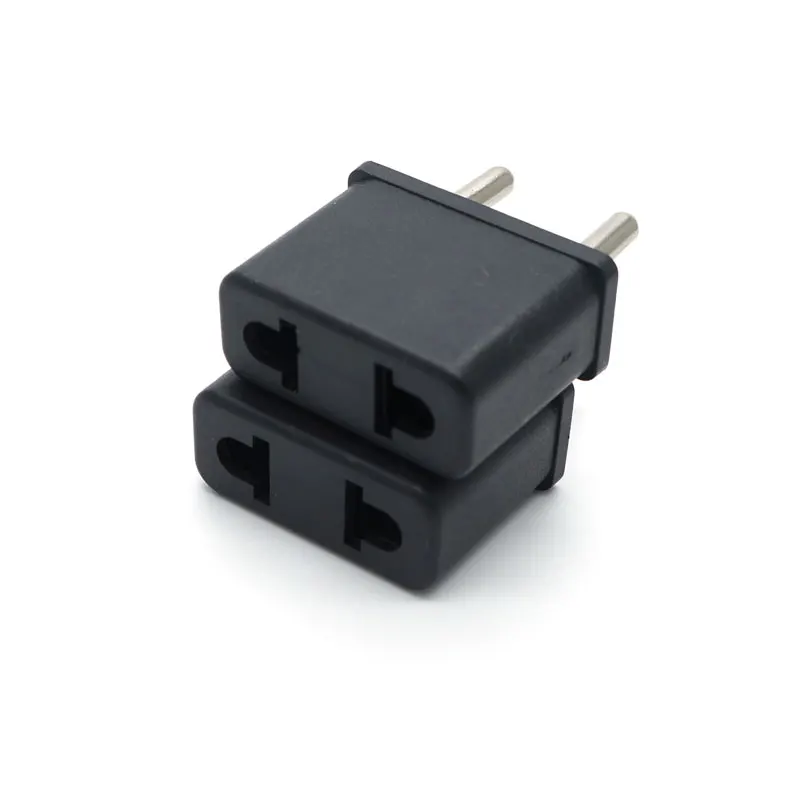 Дорожный конвертер адаптер США в ЕС AC штепсельная вилка бытовые вилки черный