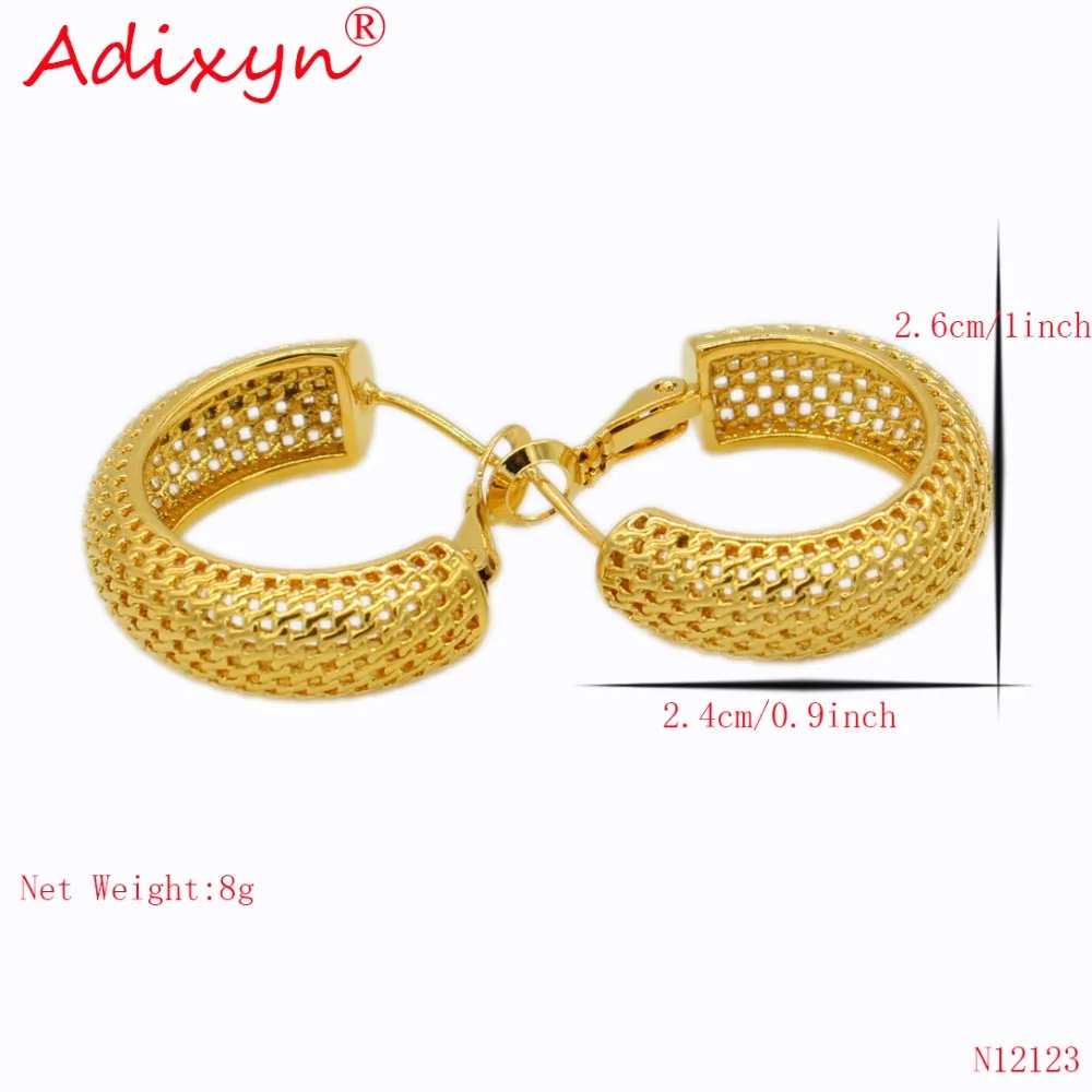 Серьги Adixyn золотого цвета для женщин и девочек модные украшения в арабском