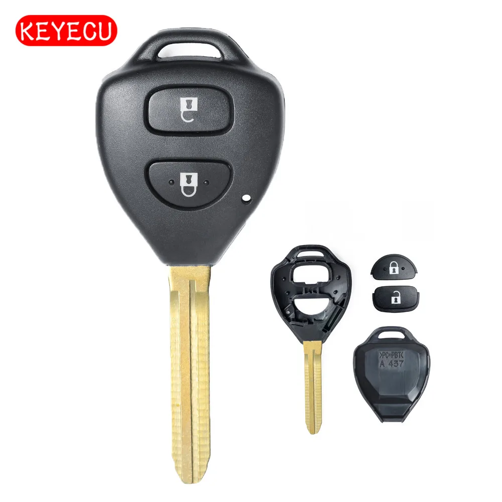 

Запасной чехол для пульта дистанционного управления Keyecu, 2 кнопки для Toyota TOY43 blade