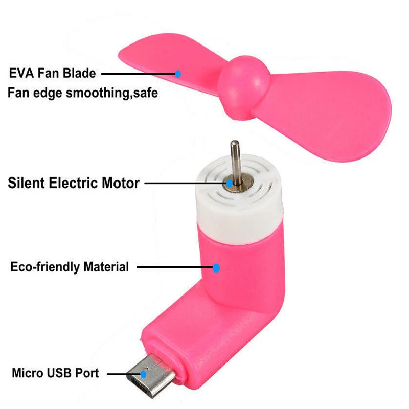 Портативный любителей путешествий Мини Micro USB вентилятор для Android SAMSUNG LG huawei