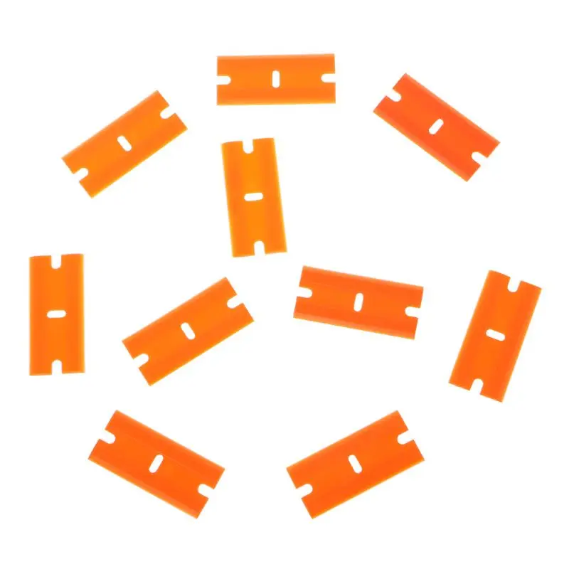 ПИХТА Вэнь 10 шт. двойной окантовкой Пластик лезвия запасной скребок окна