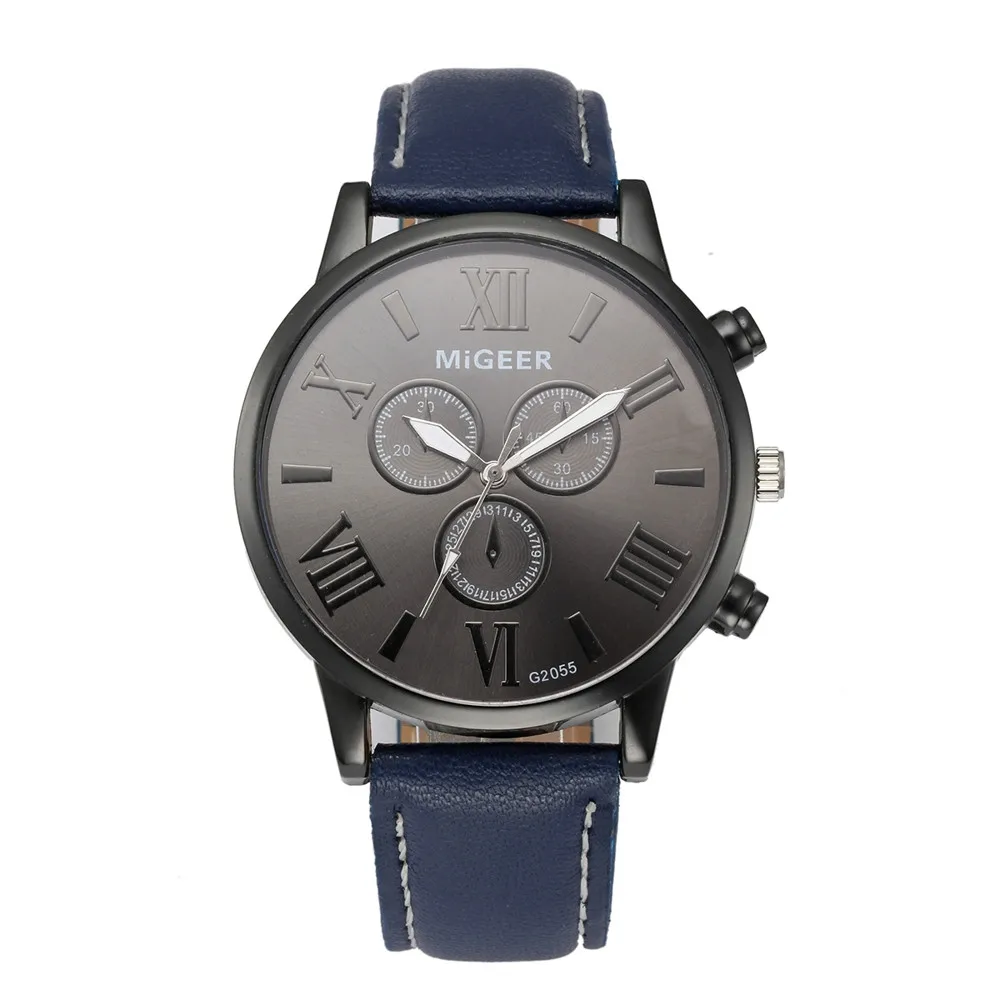 Высококачественные римские часы с черным циферблатом мужские Модные кварцевые