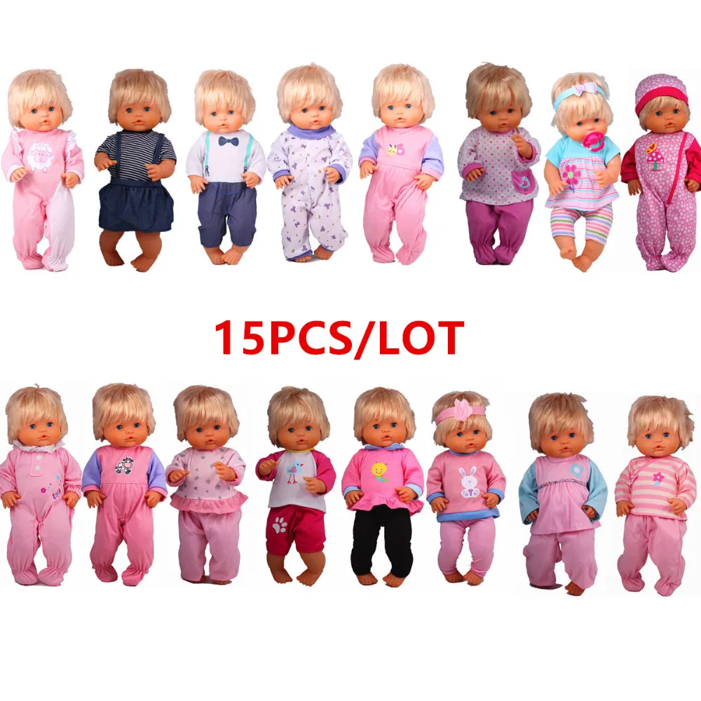 Оптовая продажа Одежда для кукол 41 см аксессуары Nenuco y su Hermanita 15 шт./лот разные