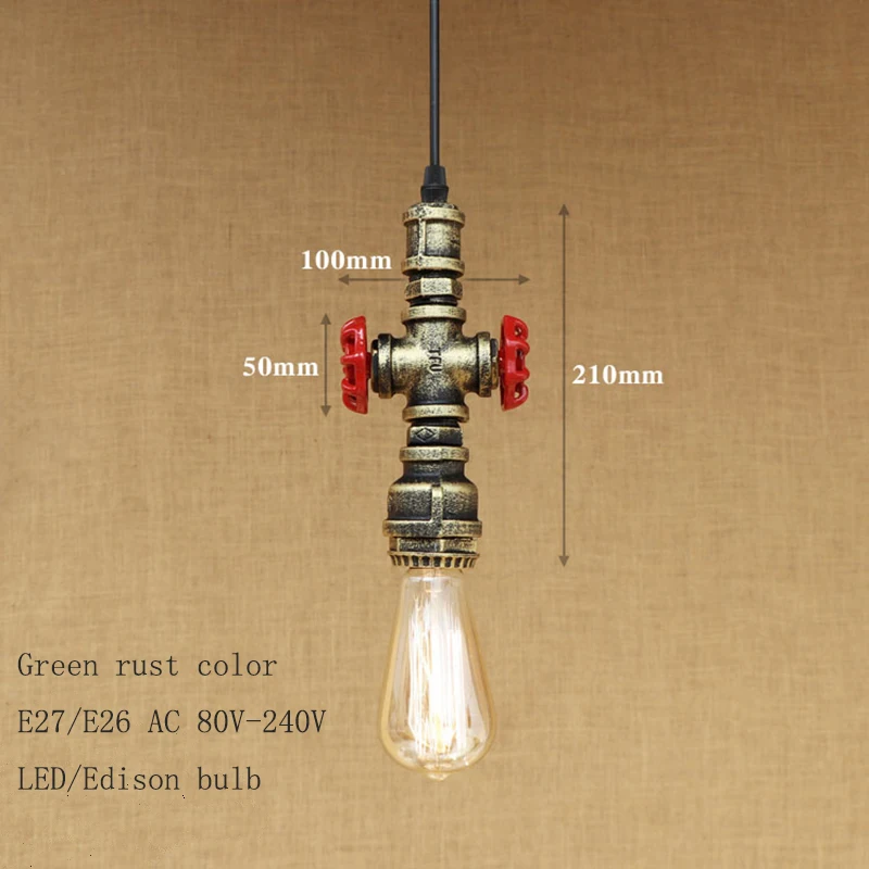 Винтажная Подвесная лампа в стиле индастриал Лофт ретро 4 цвета E27|colorful pendant