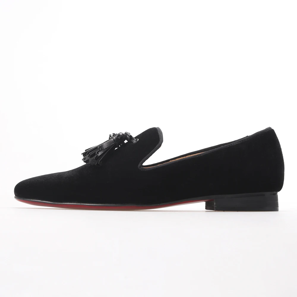 Мужские бархатные туфли ручной работы новая кожаная обувь с заклепками и