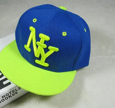 1 шт./лот бейсбольная кепка в Корейском стиле с надписью NY для мальчиков и девочек