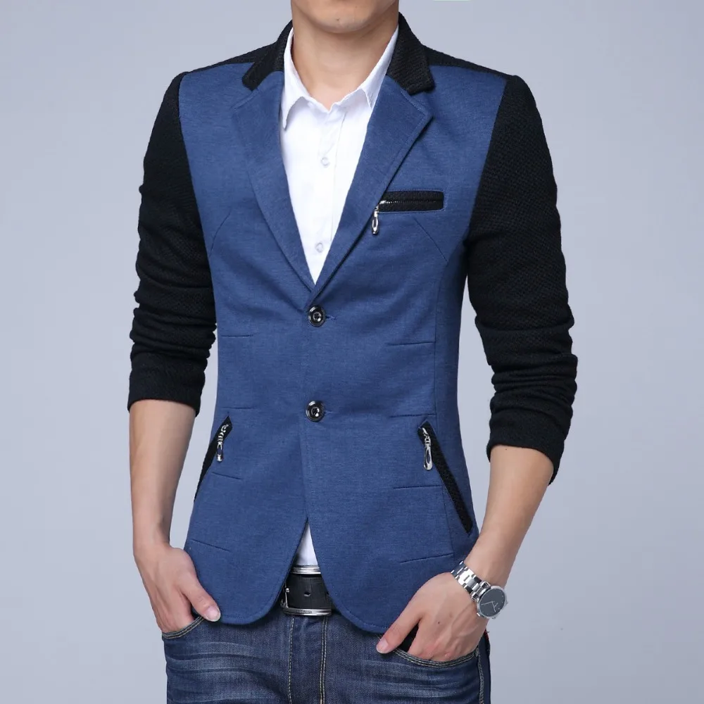 Корейский стиль уличная одежда для мужчин обтягивающие блейзеры куртки на