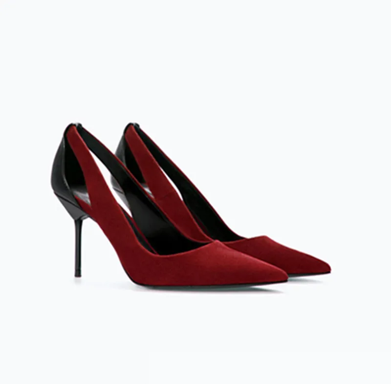 Туфли-лодочки женские на высоком каблуке с вырезами 31-45 | Обувь