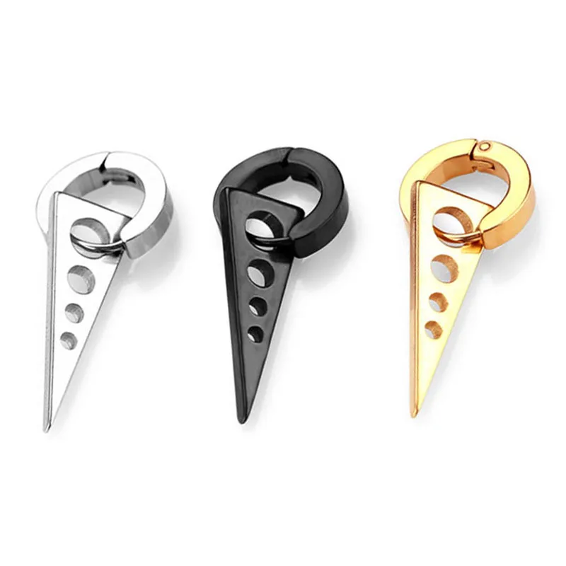 YongChang Cool earrings triangle pendant man woman fashion piercing jewelry 1 pair | Украшения и аксессуары