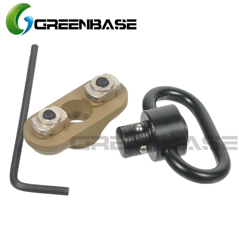 Greenbase Mlok QD ремень для ружья Поворотный рельсовый адаптер с быстроразъемной