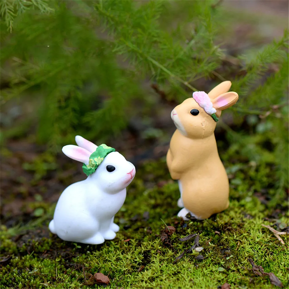 1 Набор/5 шт DIY ВЕНОК Кролик Мини игрушка миниатюрные смолы ремесло украшения