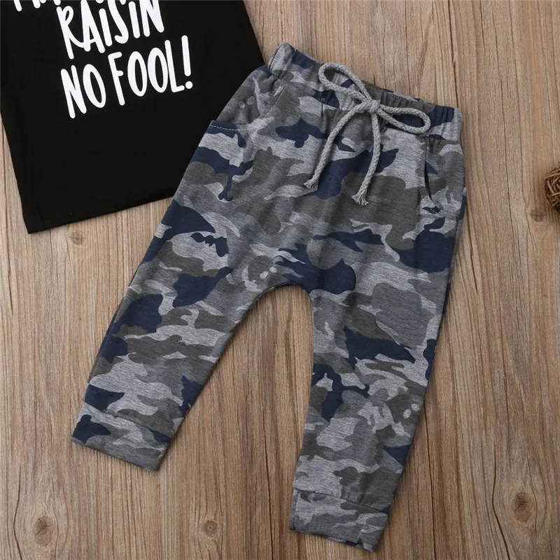 

2PCS Kids Girls Boys Summer Clothes T-shirt Tops Long Pants Outfit Set 1-6Y