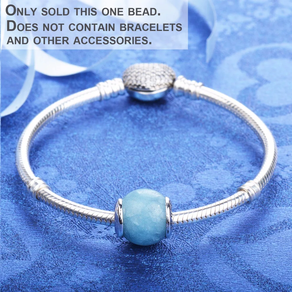 Браслет на запястье с подвеской из синего камня подходит для браслета TRBS003|beads