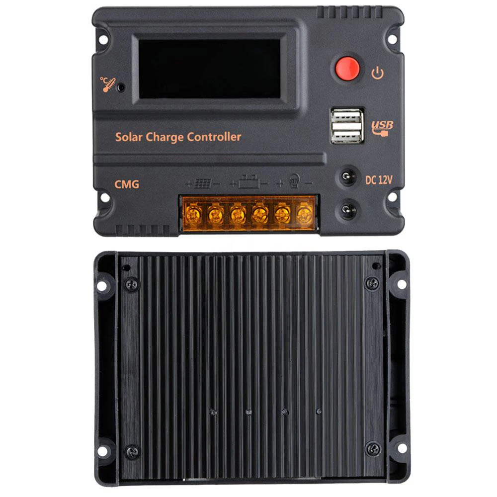 Функция подсветки ЖК дисплей 20A/10A DC12V/24V автоматический рабочий Солнечный PV