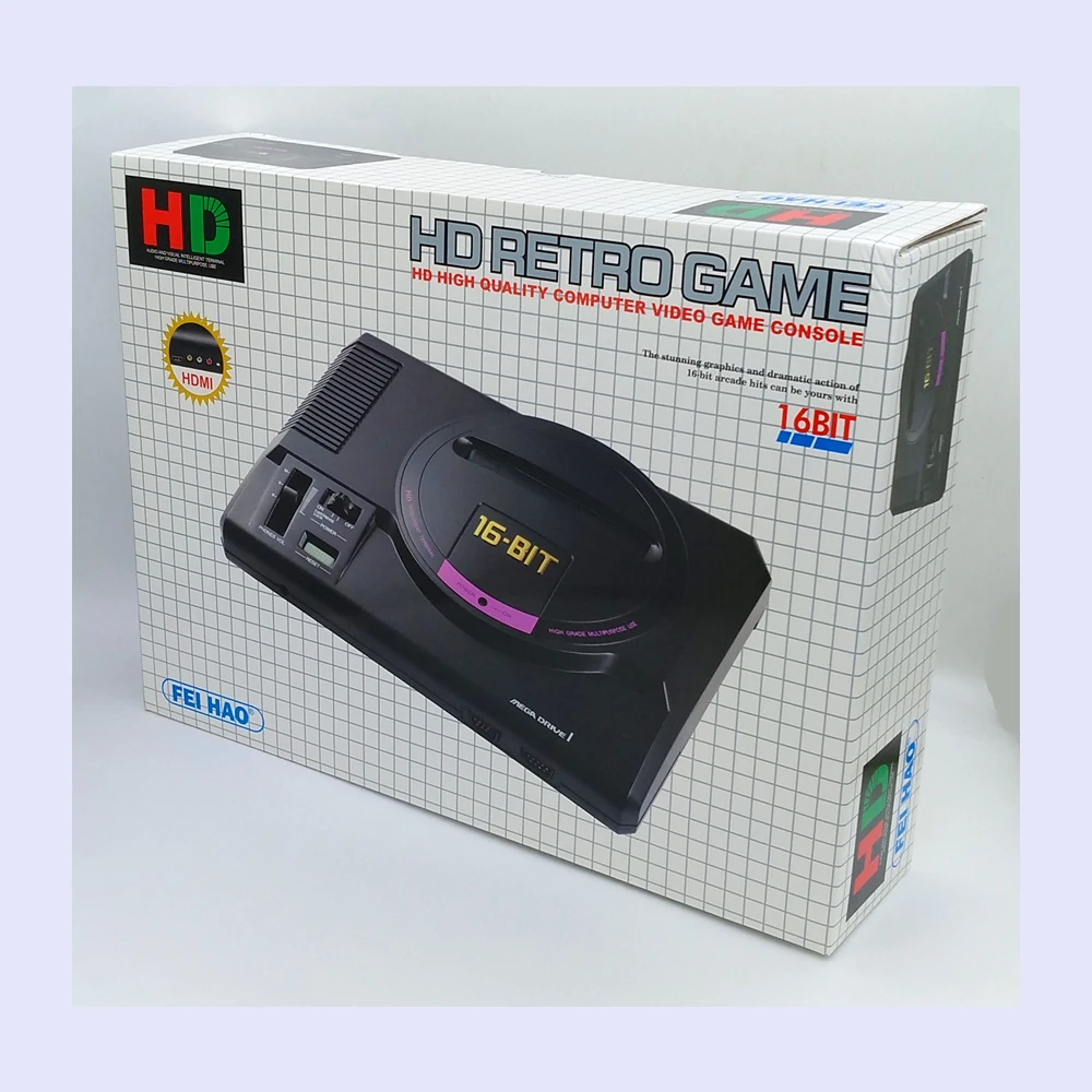 Hamy Новый 16BIT Sega HD Видео игровой консоли 18in1 Бесплатная игры высокого разрешения HDMI