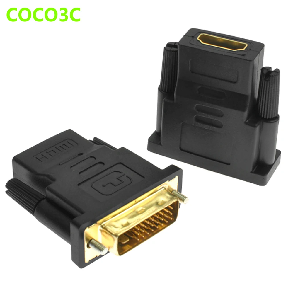 Кабель адаптер DVI 24 + 1 Pin штекер HDMI позолоченный женский порт AV монитор 10 2 Гбит/с|pin