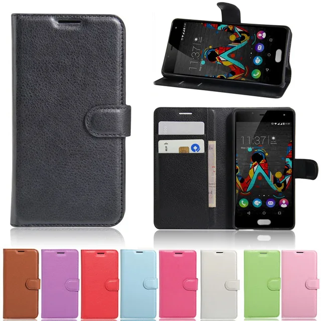 High Quality Luxurious Leather Book Case For Wiko Ridge 4G FAB Wallet Cover |