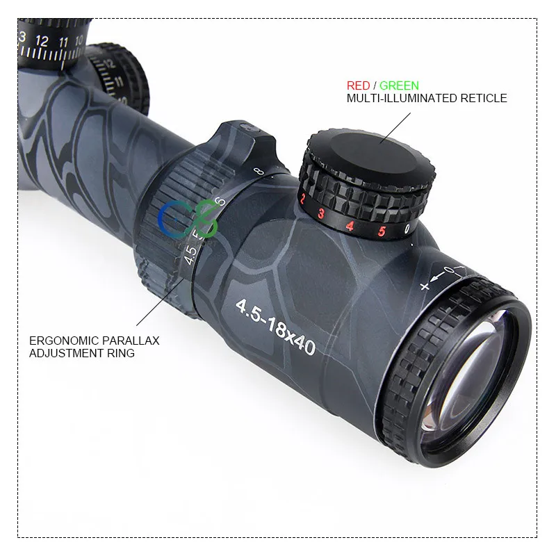 Чехол для ружья Canis Latrans TM4.5 18x40 размер трубки 30 мм наружной охоты ударопрочный