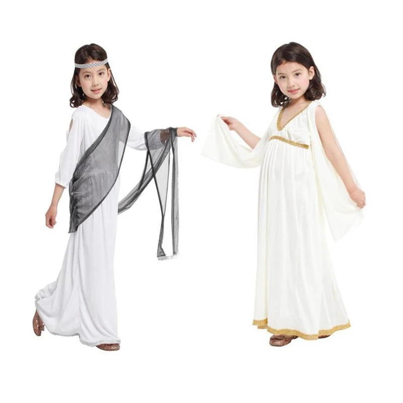 Children Girl Ancient Greece Rome Cosplay Stage Performance Role Play Party halloween costume for kids|Костюмы для девочек| |