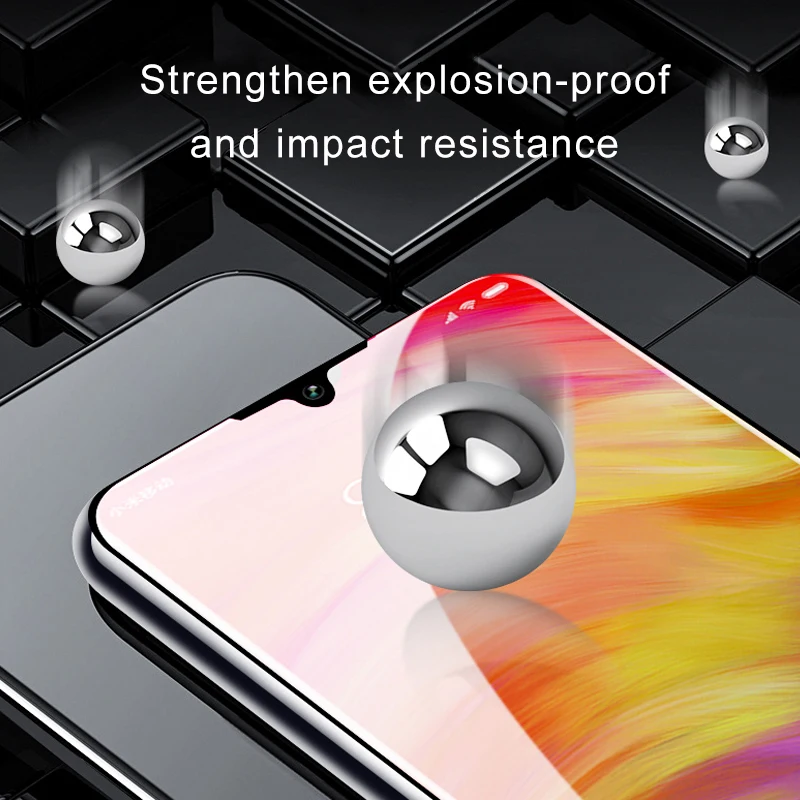 Закаленное стекло 5D на весь экран для Xiaomi Redmi 7 Note Pro полное покрытие изогнутая