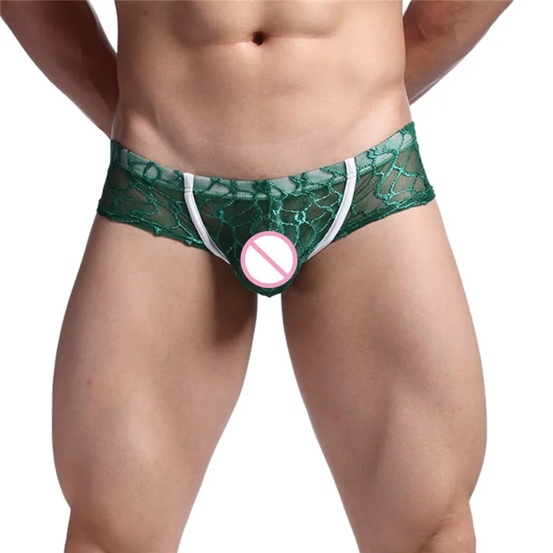 Цветные мужские боксеры сексуальные маленькие дышащие трусы кружевные