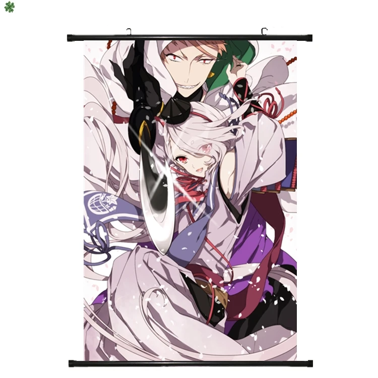 Японское аниме Touken Ranbu онлайн Mikazuki Munechika& kogitsunemaru домашний Декор настенный свиток плакат декоративная картина